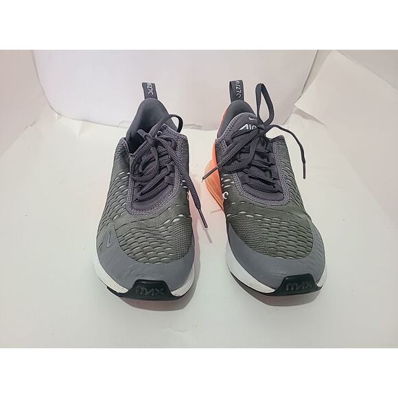 Nike Air Max 270 Women's Shoes Size 6Y Gray/Orange/White - Picture 2 of 12